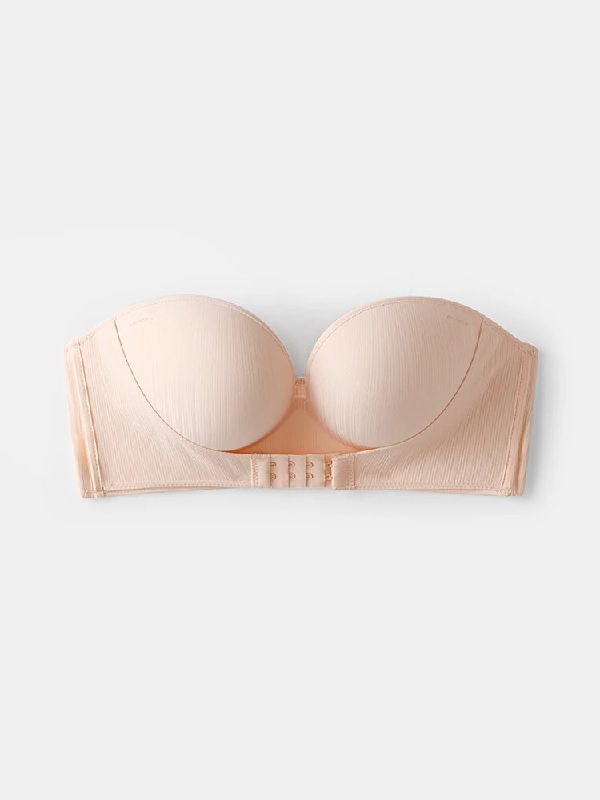 Front Closure Seamless Comfort Strapless Bra - Power Day Sale