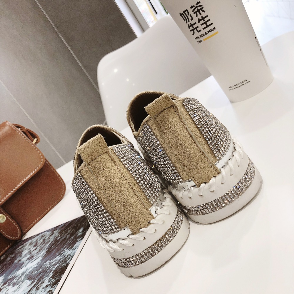 Fashion Rhinestones Thick Casual Shoes - Power Day Sale