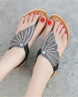 Fashion Plus Size Rhinestone Decoration Sandals