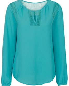 Long Sleeve Lace Casual Blouse