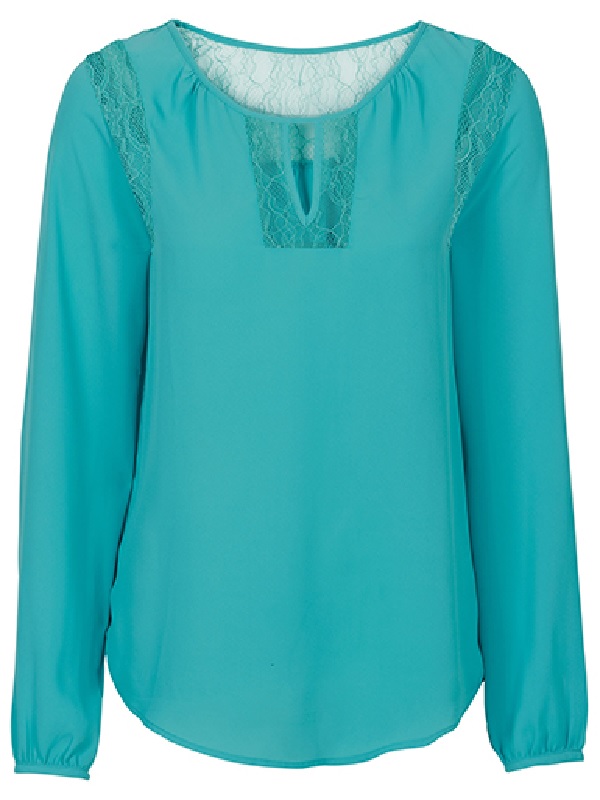 Long Sleeve Lace Casual Blouse - Power Day Sale