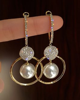 Pearl Circle Wedding Party  Earrings