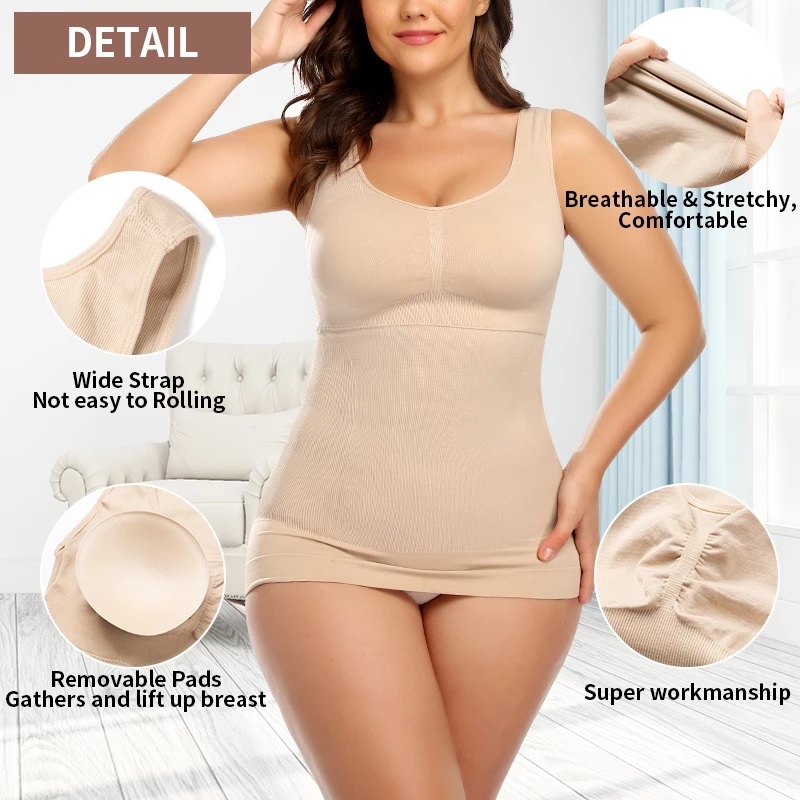 Tummy Control Camisole Tank Tops Slimming Body Shaper - Power Day Sale