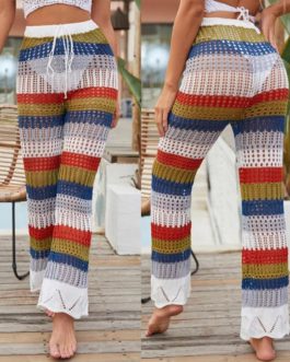 Long Loose Hollow Out Beach Pants