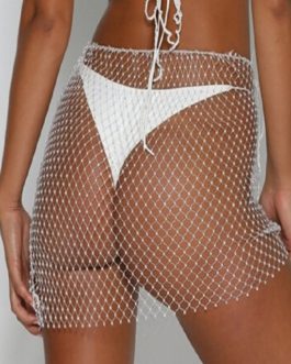Sexy Crystal Mesh Panty Swimwear