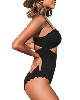 Sexy Hollow Out Knotted Backless Swimwear Swimsuit