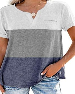 Casual V-Neck Short-Sleeved T-Shirt