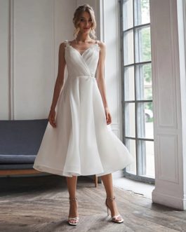 Sexy Short Organza Wedding Dress
