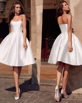 Simple A-Line  Wedding Dress