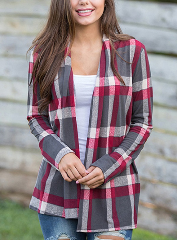 Oversized Plaid Shirt with Elbow Patches