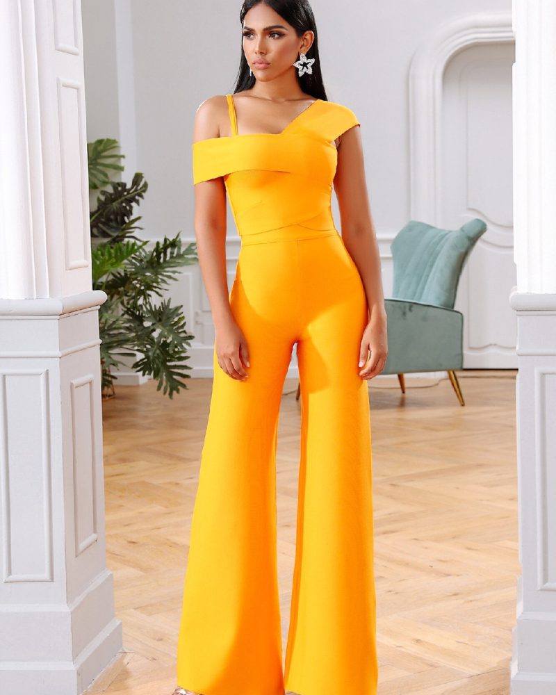 Two Pieces Sets Sexy Spaghetti Strap Short Sleeve Tops & Long Pants