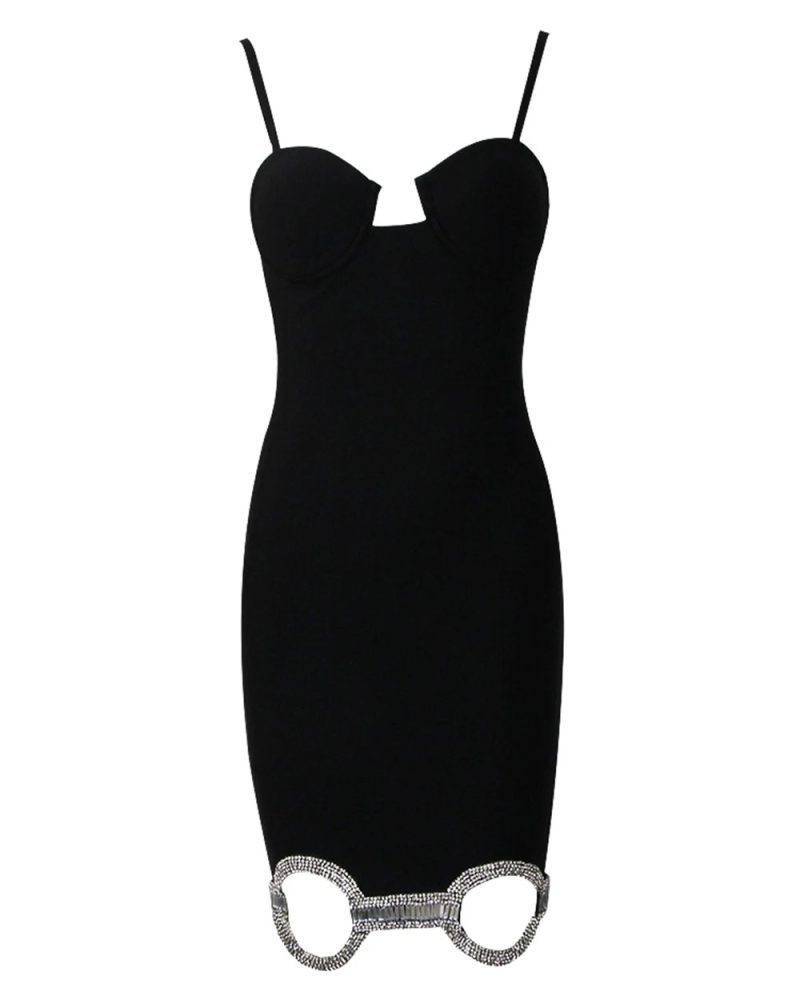 Diamond Beaded Bodycon Dress