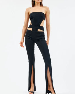 Strapless Tube Top  Long Jumpsuit