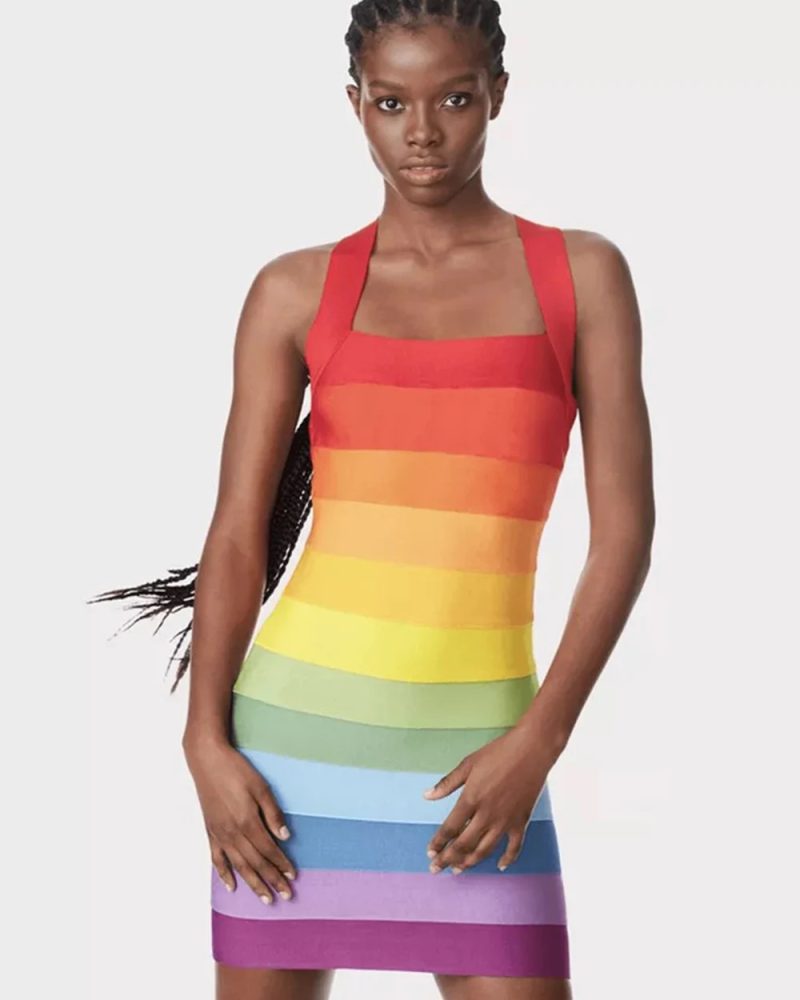 Sexy Backless Halter Mini Bodycon Dress