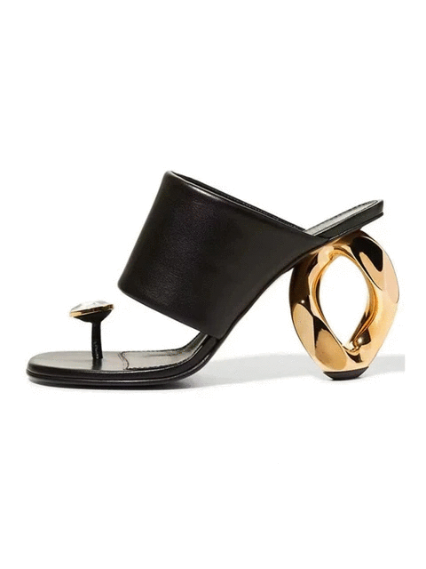 Pin-toe Square Head Shaped High Heel Sandals - Power Day Sale