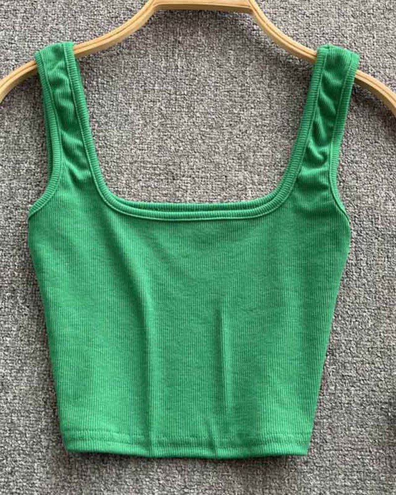 Backless Y2k Top Slim Fit Bottoming Blouse Solid Tank Top