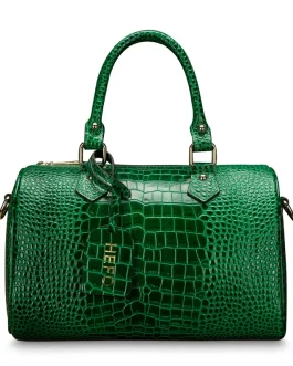 Crocodile Pattern Portable Handbags Leather Bag Boston Genuine Leather Cross-Body Bag