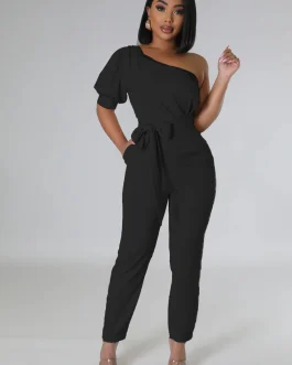 Birthday Outfits Club Mid Waist Casual Jumpsuits