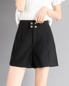 Office Ladies High Waist Splicing  Casual Girls Cute Booty Shorts