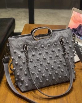 Soft Leather Lady Tote Bag Shoulder Large Capacity Messenger Bag