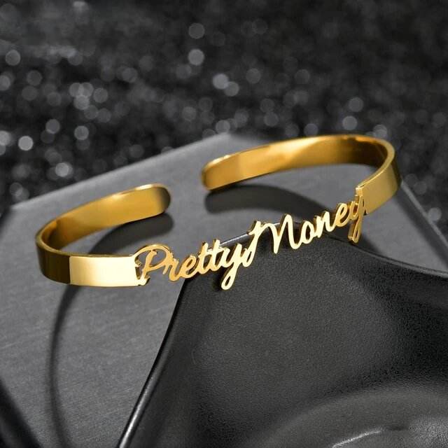 Personalized Custom Name Bangle For Women
