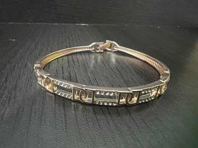 Micro-Inlaid Diamond Titanium Steel Bangles