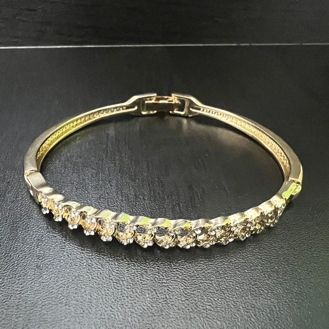 Micro-Inlaid Diamond Designer Chain Bangles