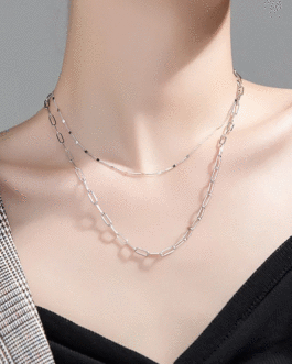 Sweet Choker Necklace Double Link Chain