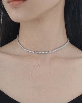 Sweet Dazzling CZ Clavicle Choker Necklace