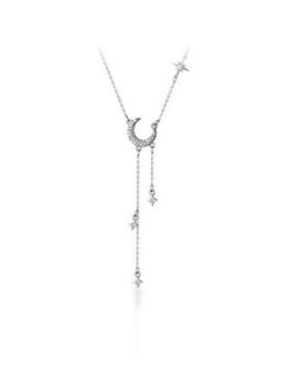 Moon Tassel Star Pendant Choker Short Necklace for Women
