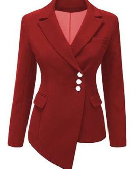 Women’s Lopsided Blazer Jacket – Suit Top