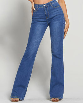 Casual Cotton Flare Bottoms Bootcut Jeans