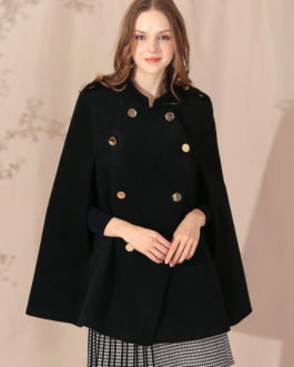 Double Breasted Cape Spring Outerwear Poncho Cape