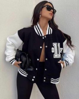 Bomber Jacket Oversized Casual Back To School Outerwear