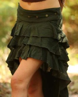 Skirt Pleated Mid-calf Length Irregular Hem Bottoms For Women