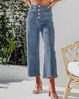 Women’s Jeans Sexy Straight Denim Bottom