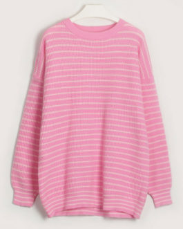 Stripes Jewel Neck Long Sleeves Daily Sweaters
