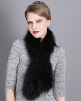 Piping Fox Fur Winter Warm Scarves