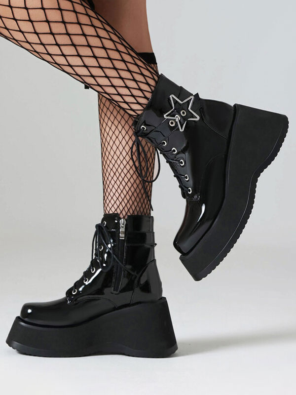 Round Toe Heelless Booties