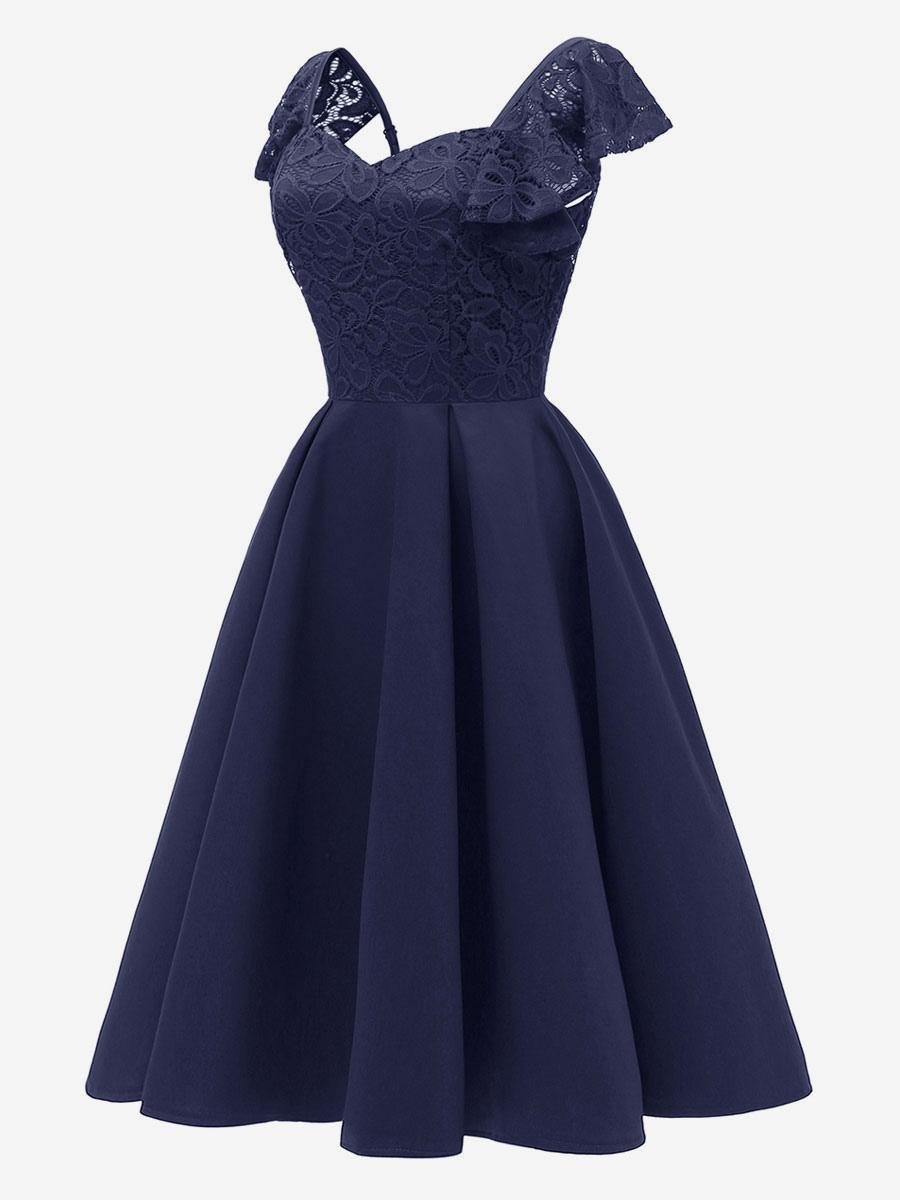 1950s Audrey Hepburn Style Vintage Dress Burgundy Sleeveless V-Neck Rockabilly Dress Retro Dress