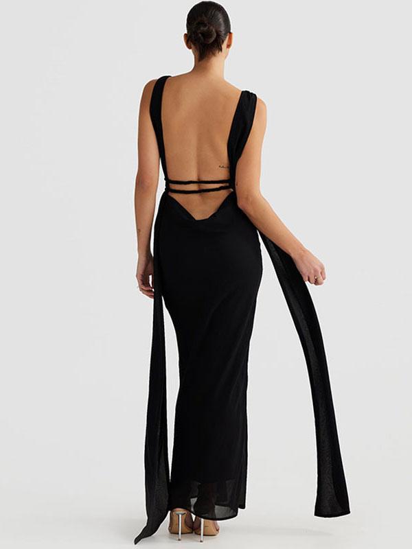 Bodycon Dresses Zebra Print As Image Straps Neck Lace Up Irregular Sexy Sleeveless Pencil Dress