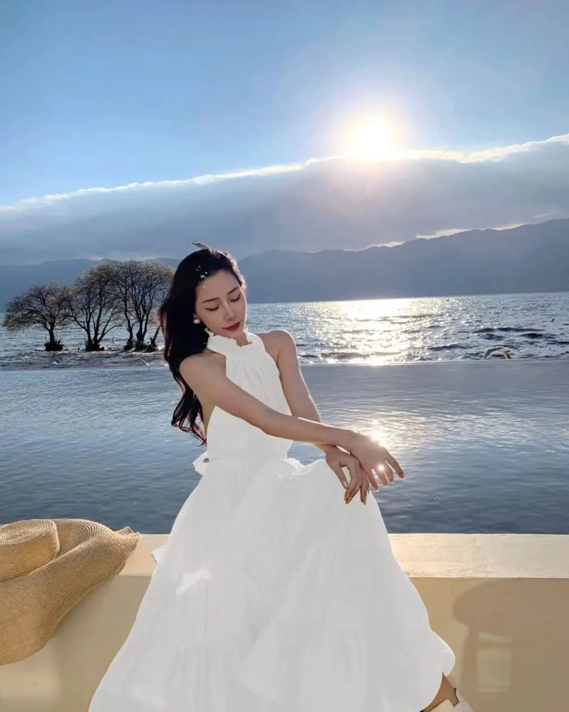 Backless Long Dress Beach Vintage Spaghetti Strap Fashion Evening Party Sundress