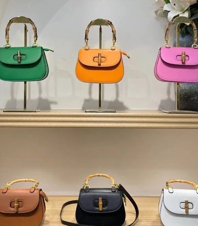 Shoulder Bags for Women Bamboo Handle Handbag Luxury Hand Bag Designer Purses Crossbody Bag Tote Bag Cute Satchel-1 Bamboo Handle Designer Purses Tote Bag Cute Satchel