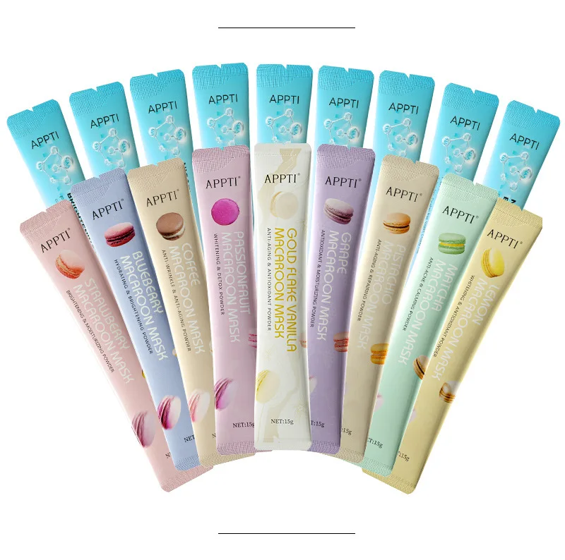 10pcs Powder Nicotinamide Jelly Mask Peel Off Soft Mask Powder Anti-Wrinkle Whitening Firming Shrink Pores Skincare