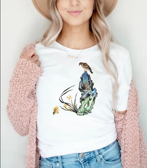 Artistic Flair Bird Print Top – Refresh Your Summer Wardrobe