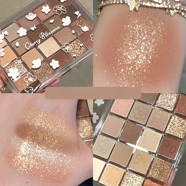 Eyeshadow Waterproof Nude Earth Matte Glitter Shiny Eye Pigments