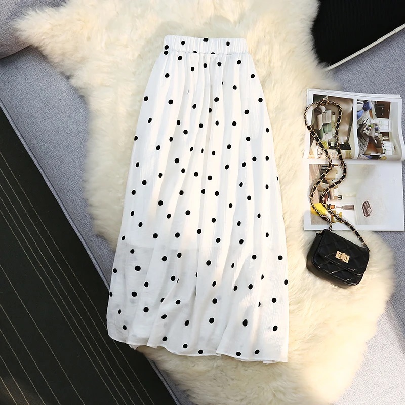 Polka Dot Charm A-Line Skirt An Elevated Fashion Choice for the Modern Lady