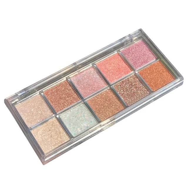 Satin Sheen Nude Eyeshadow Palette Professional Durability High Impact Glitter