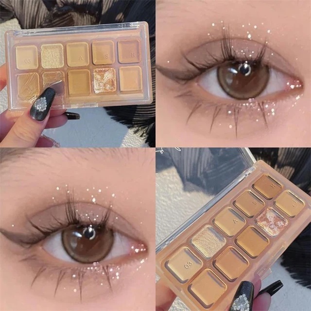 Shimmer Eyeshadow Matte Glitter Shiny Earth Color Eye Pigments