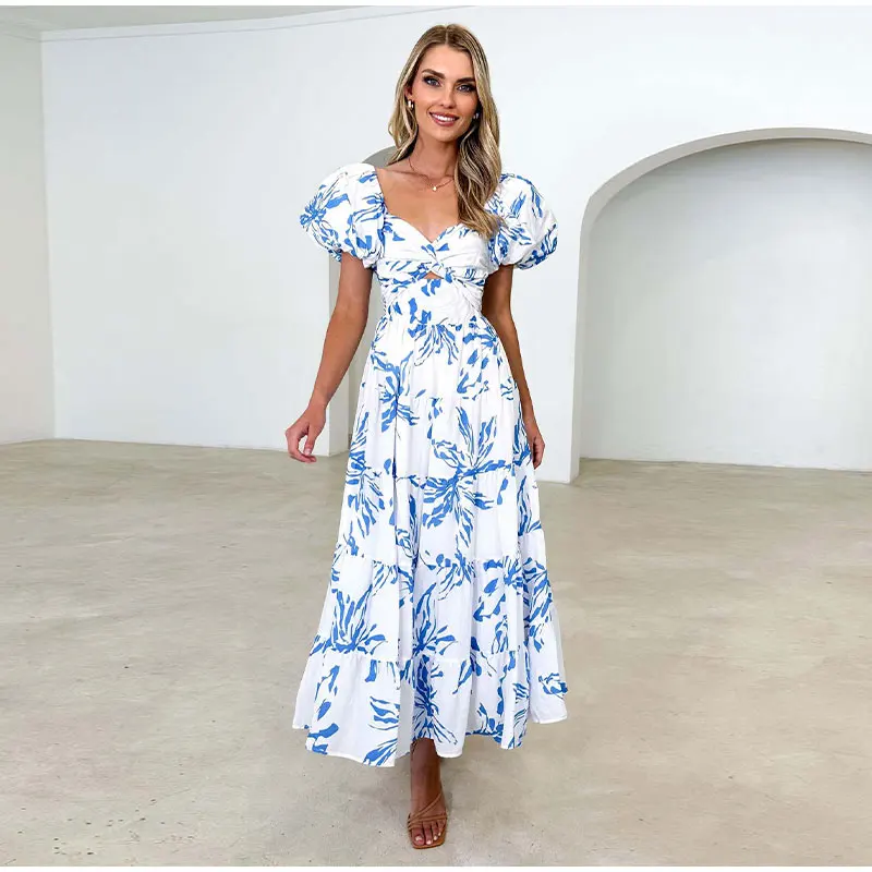 Vibrant Tie-Dye A-Line Dress with Full Batwing Sleeves